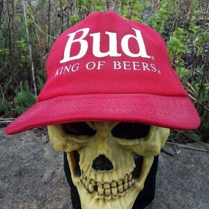 Vintage Budweiser King Of Beers Snap Back Trucker Hat